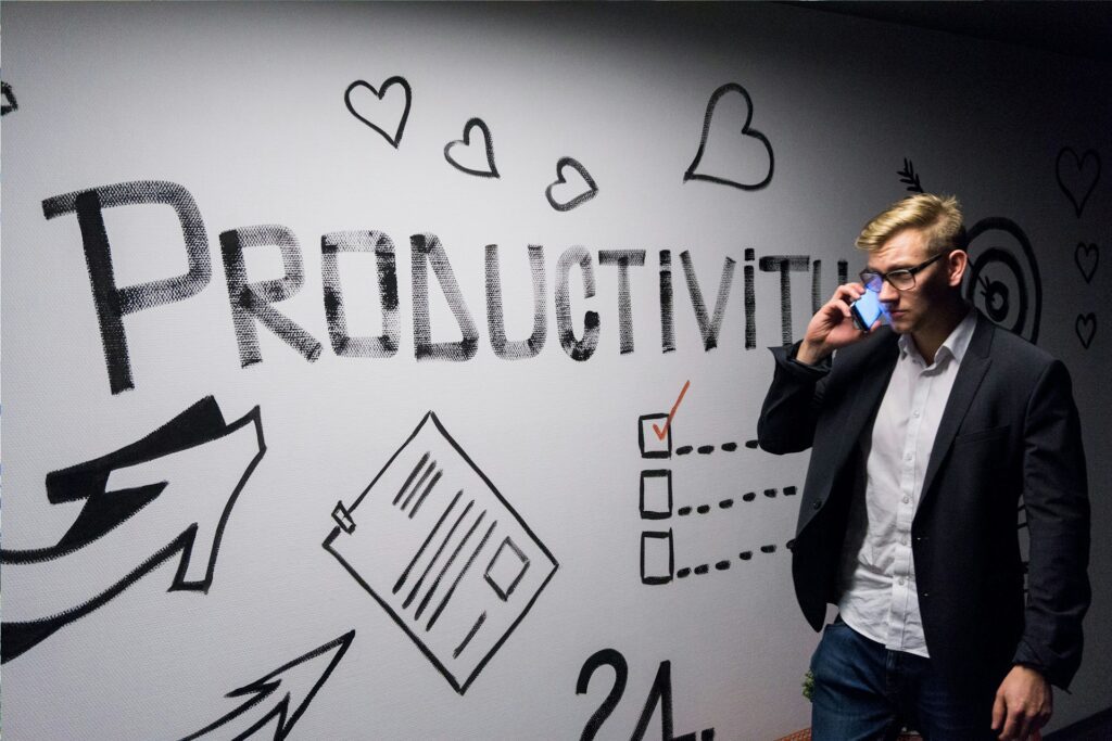productivity man on phone