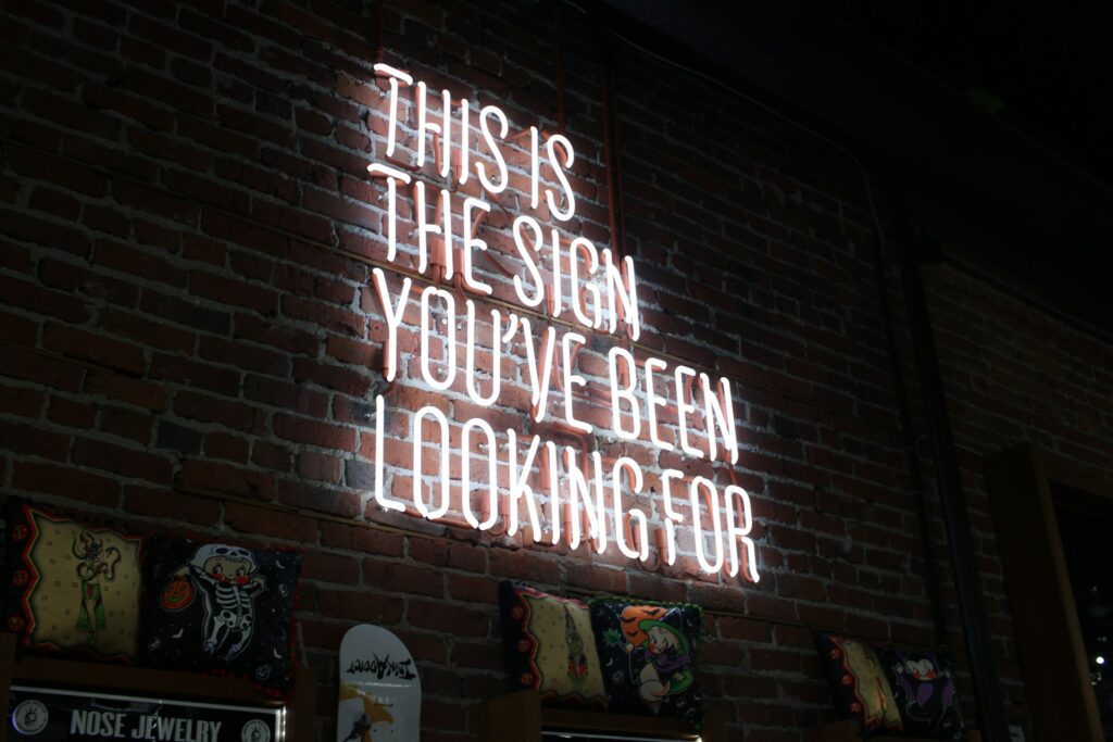 a sign on a wall