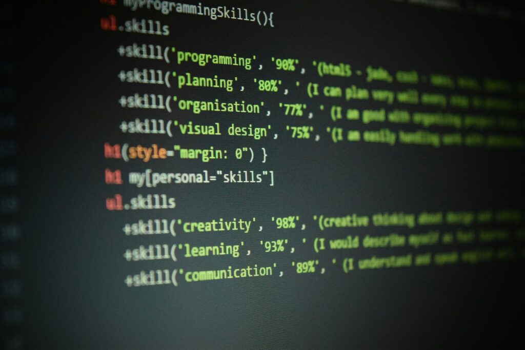 coding on screen