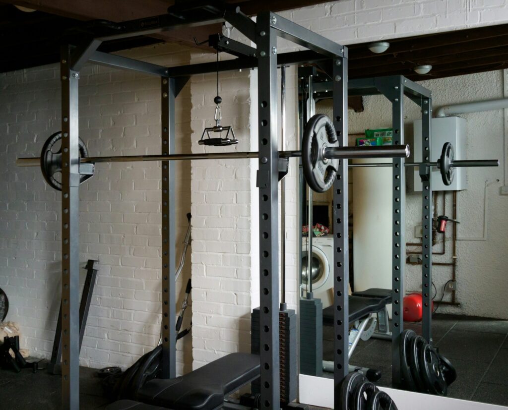 gym next to mirror