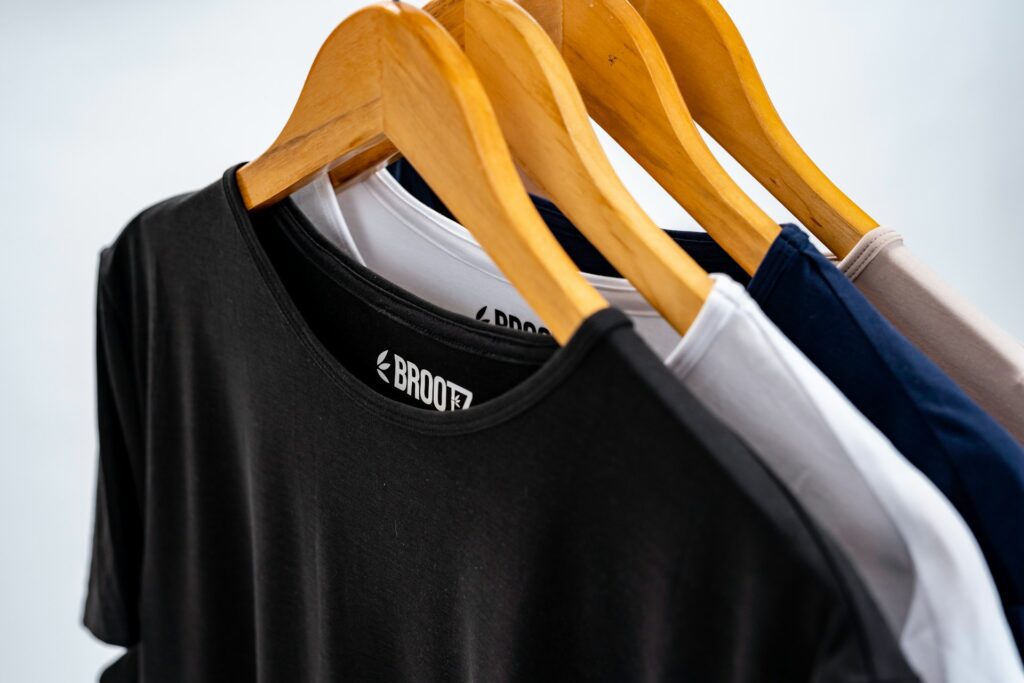 tshirts on hangers