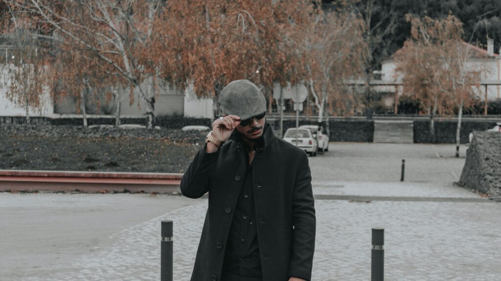 trench overcoat on a man