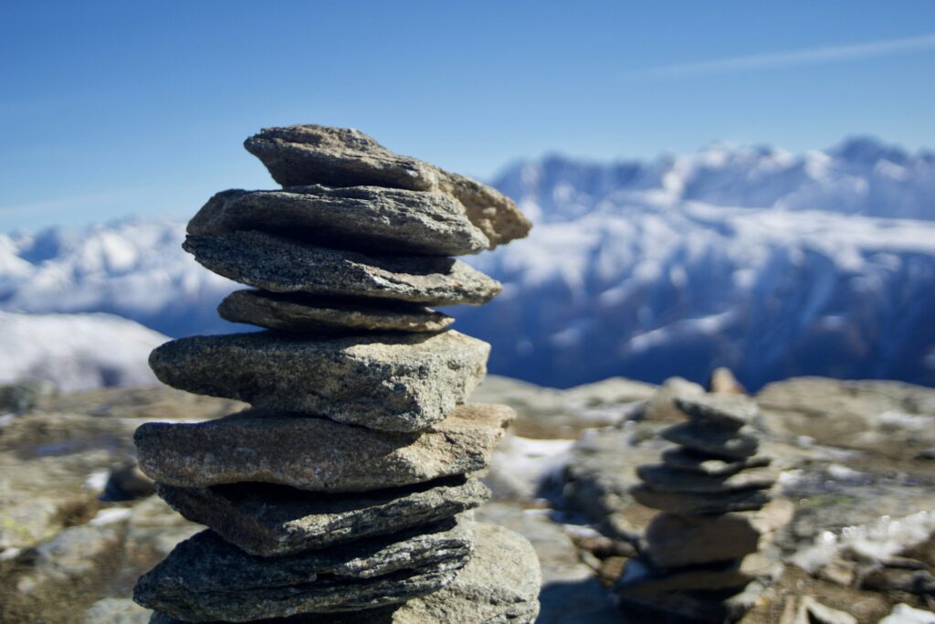 stones stack on top of each other