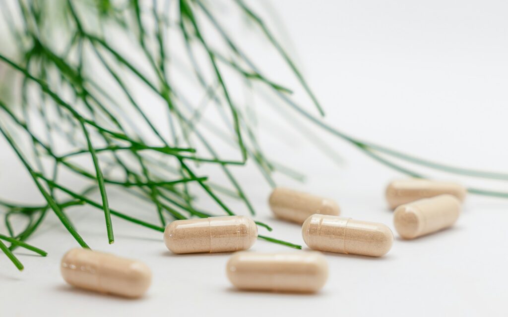supplements on table
